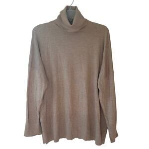 Emma Willis Cashmere Sweater Fine Knit Brown UK 16 US 14 Old Money Quiet Luxury